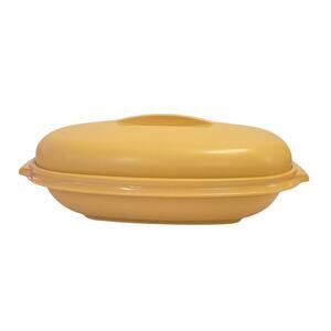 Tupperware Microwave Steamer Cooker Vintage Harvest Gold NO BASKET/DIVIDER
